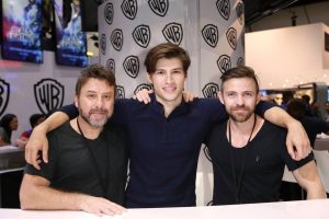 Damian Kinder, Cameron Cuffe, and Cameron Welsh at Krypton signing